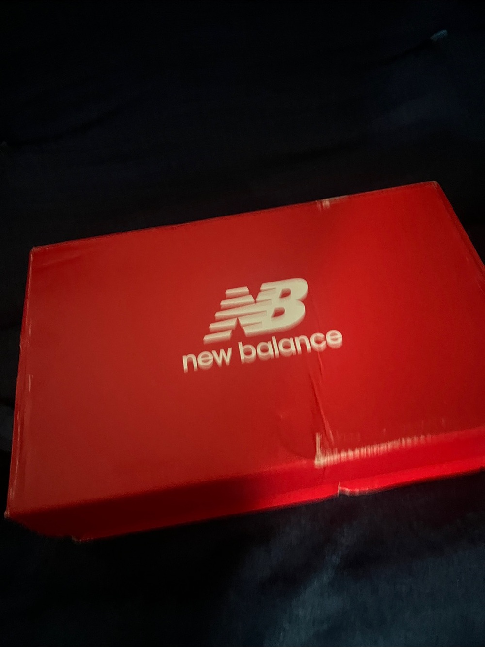 New Balance Red and White Shoe Box
